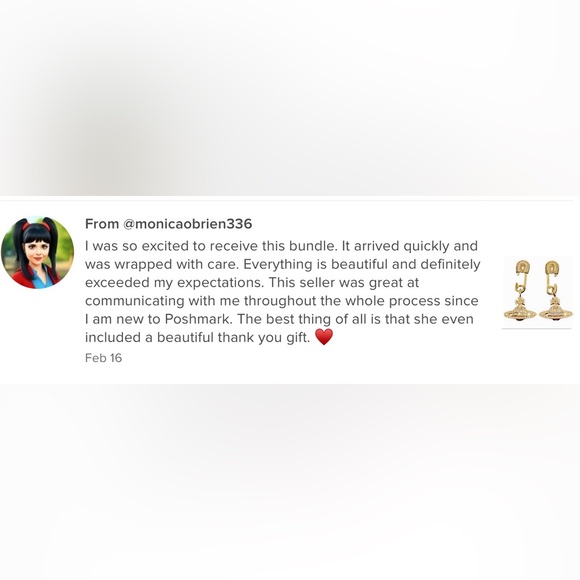 crystal Saturn orb safety pin drop earrings from Vivienne Westwood - Picture 2 of 10